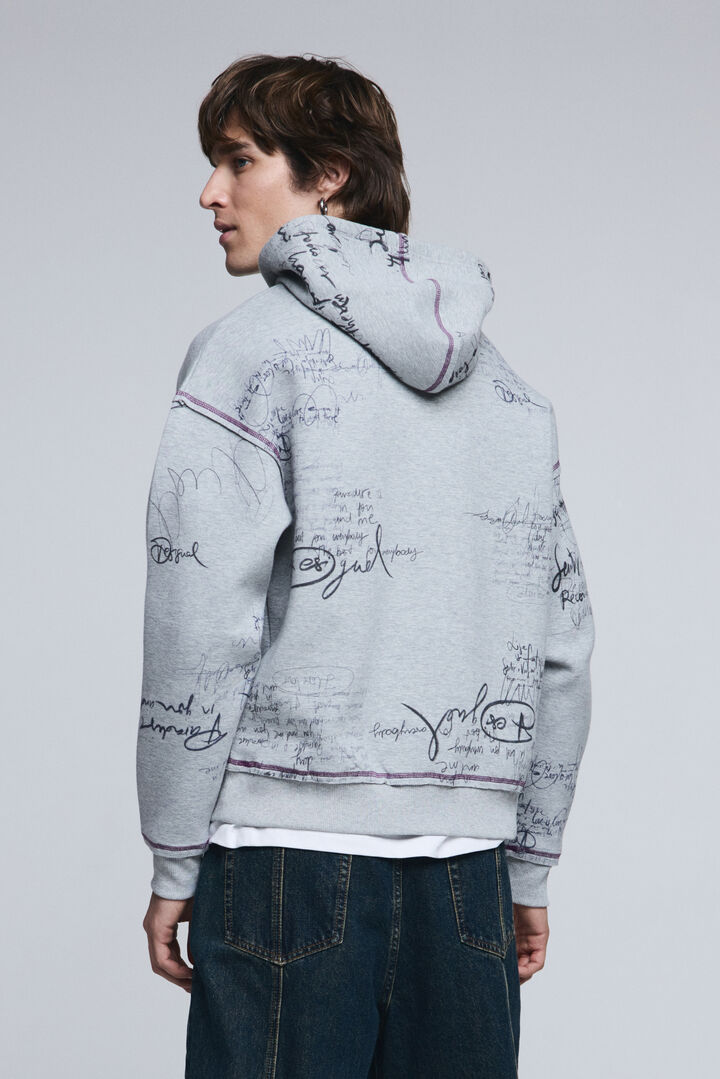 Hoodie with lettering | Desigual