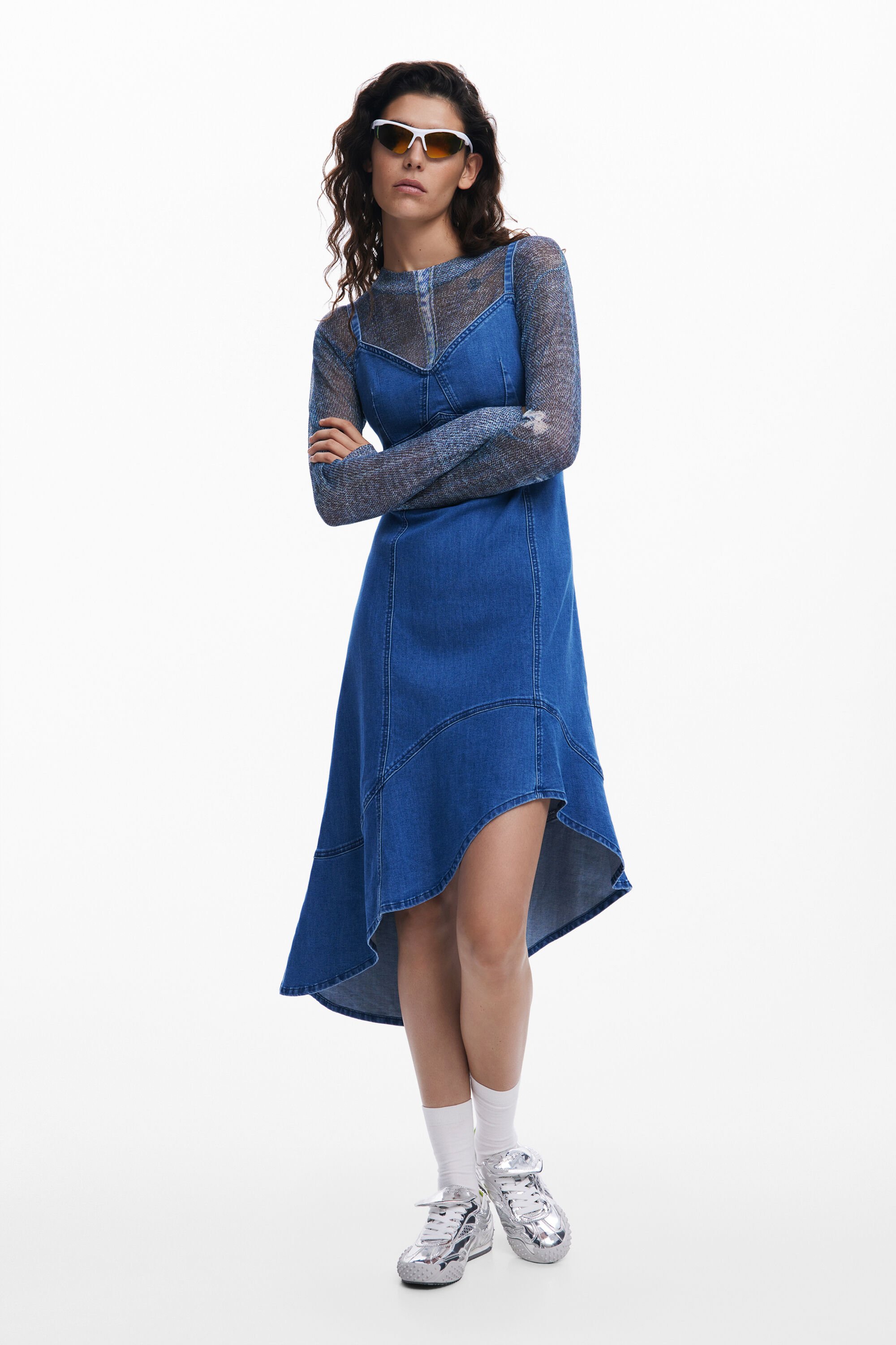 Denim midi dress Women's I Desigual.com