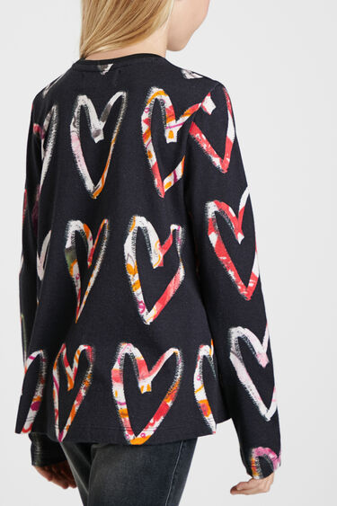 button up shirt with hearts