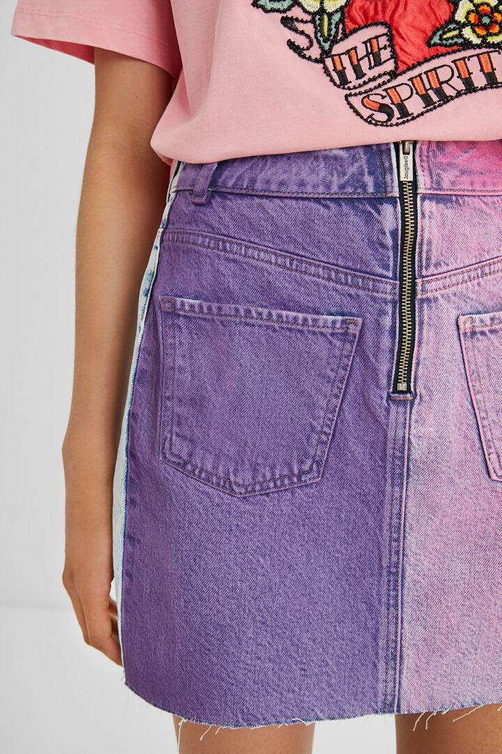 Mini falda vaquera cremallera | Desigual