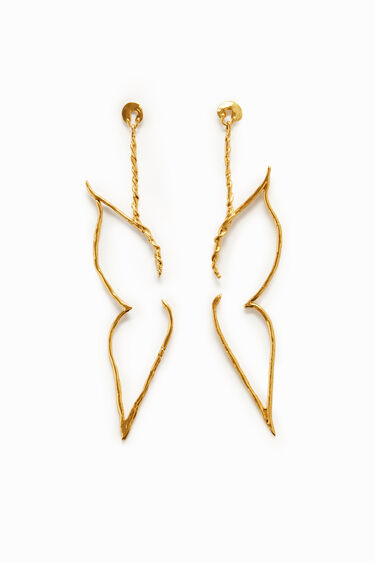 Pendientes mariposas XL baño oro Zalio | Desigual