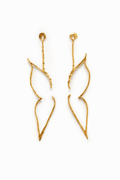 Zalio gold plated XL butterfly earrings