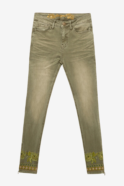 Skinny ethnic jean trousers
