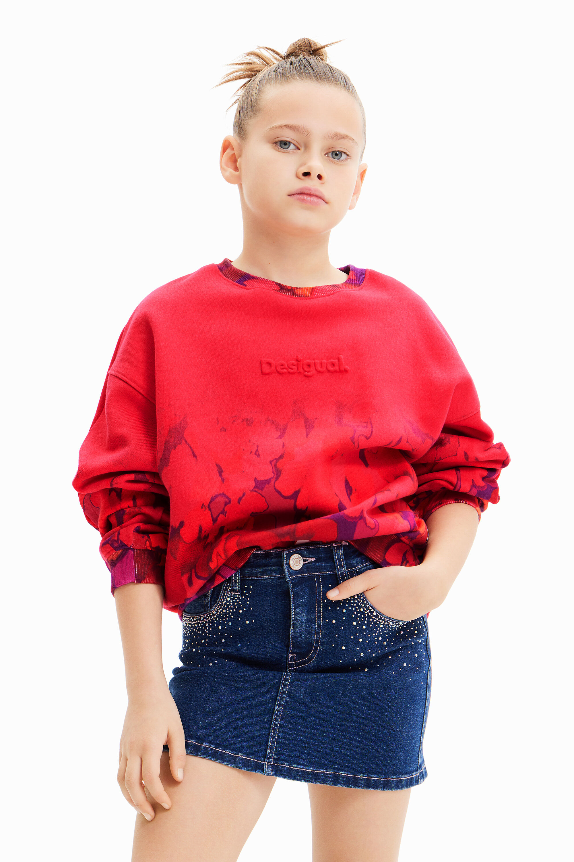 Red floral sweatshirt store