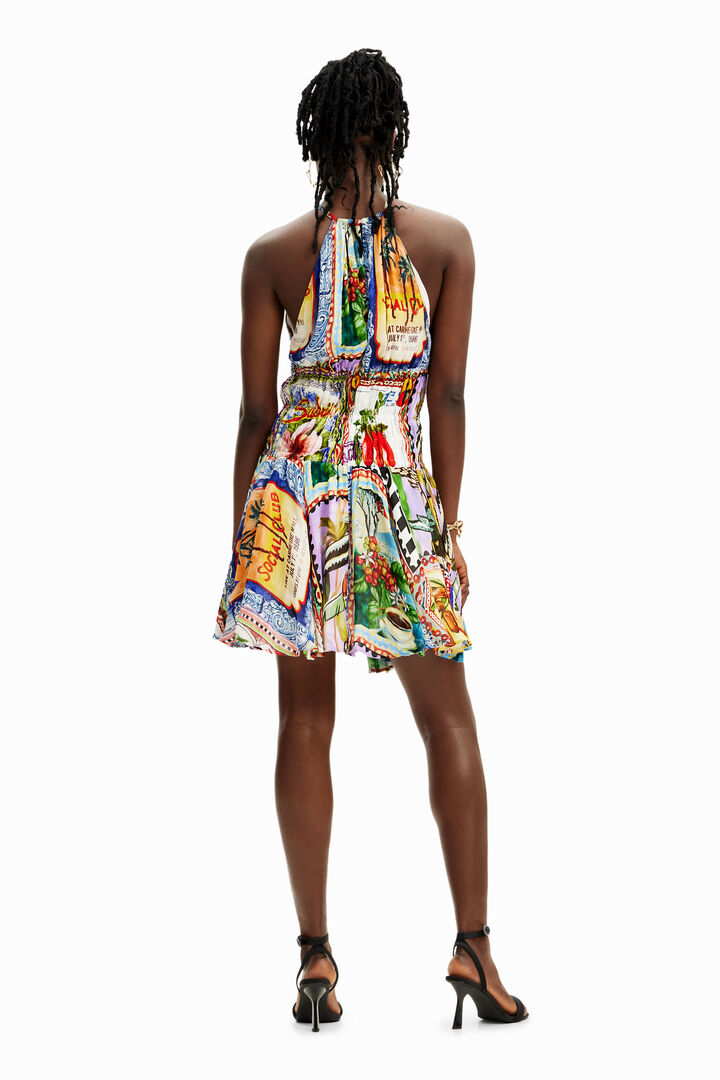 Vestido corto postales arty Stella Jean | Desigual