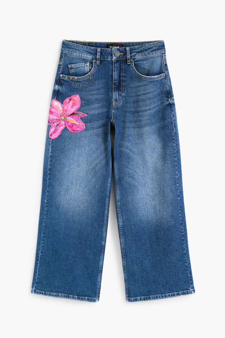 Floral Culotte Jeans