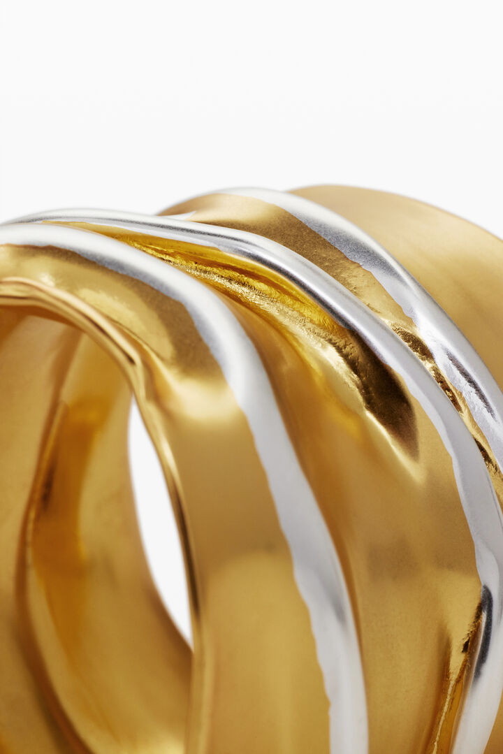 Large two-tone bracelet gold and silver plated Zalio | Desigual