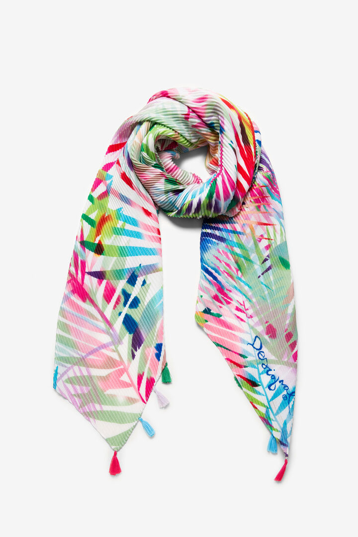 Pleated Palm Tree Scarf Palm | Desigual