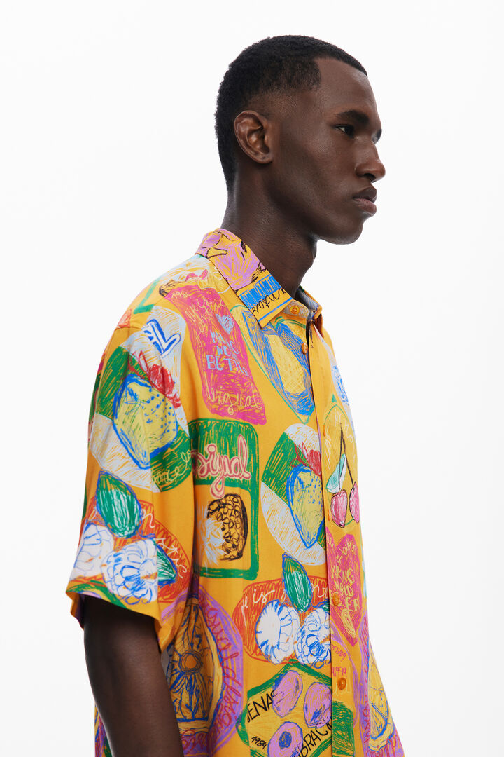 Short-sleeve shirt with fruits | Desigual