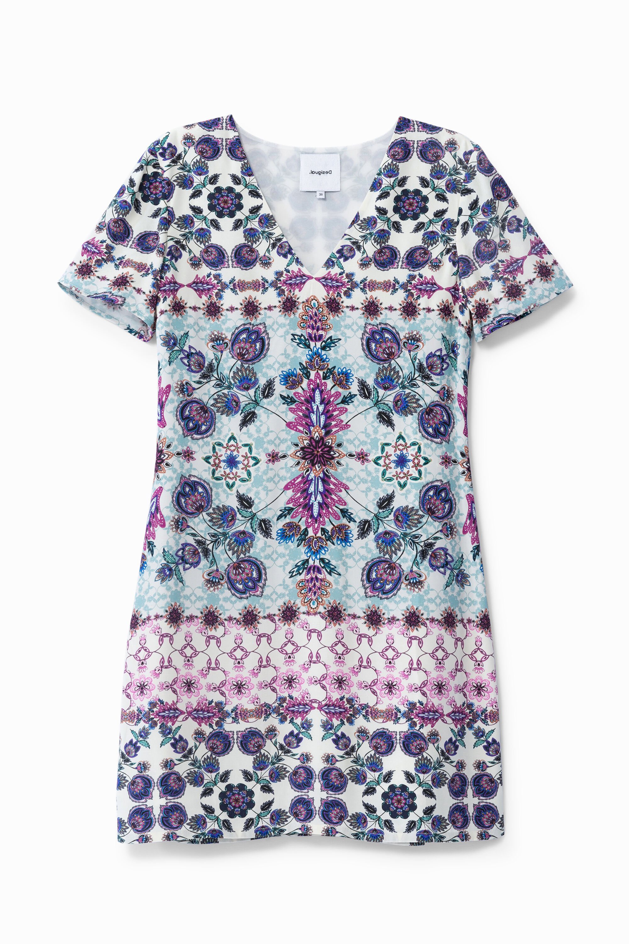 Boho-T-Shirt-Kleid mit Blumen