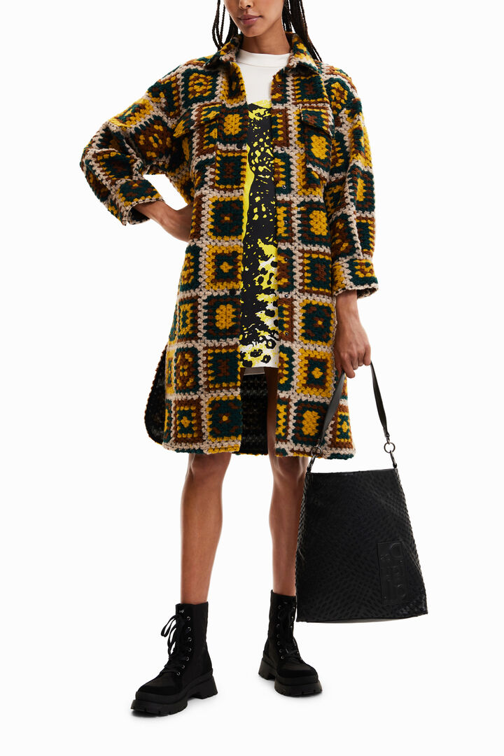Large geometric bucket bag | Desigual