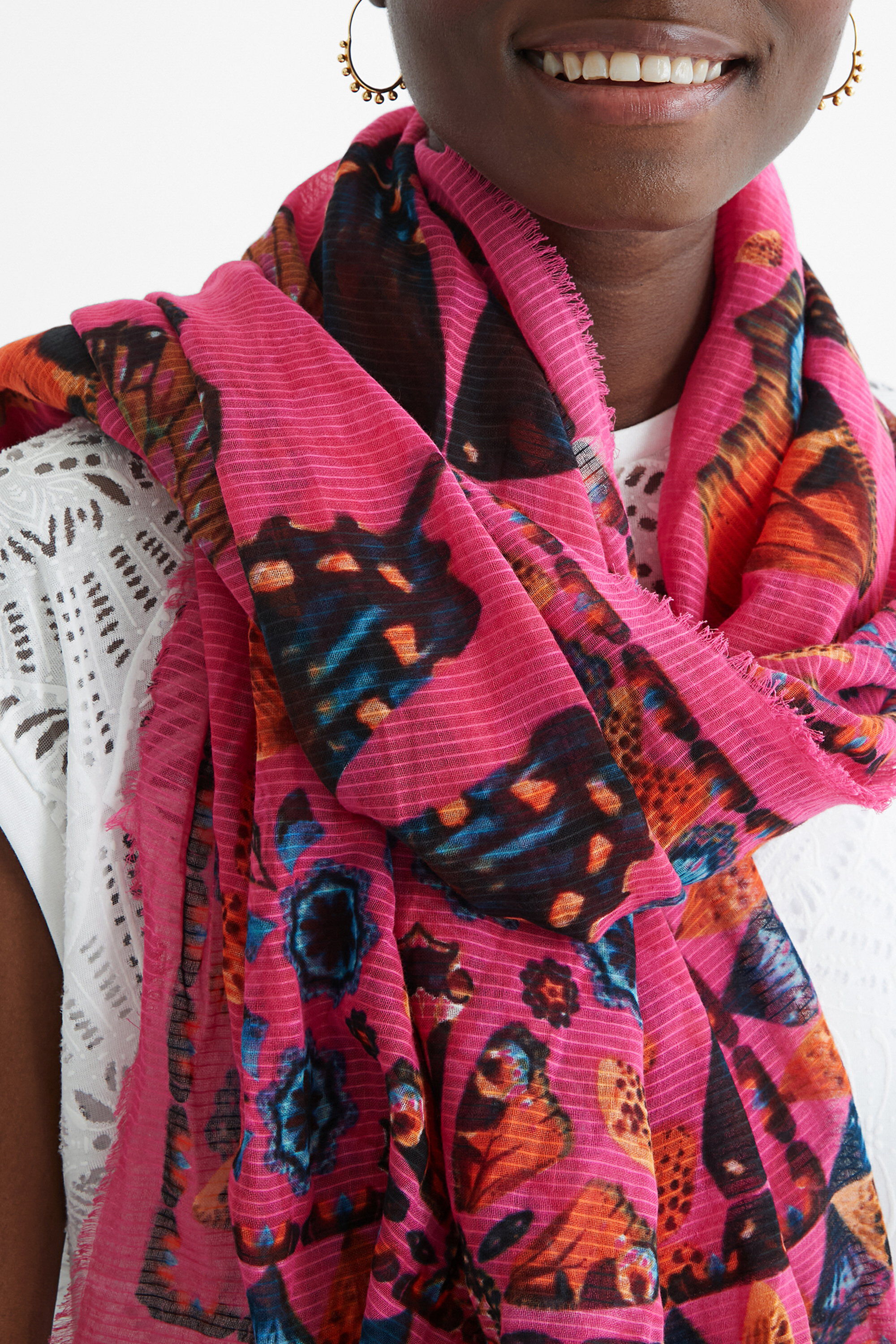 Pareo foulard galactic butterflies Desigual