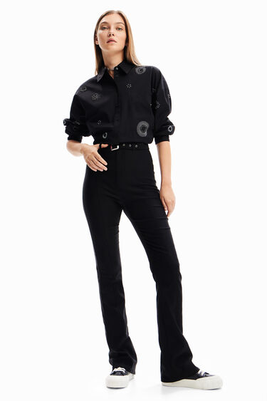 Pantalons flare cinturó | Desigual