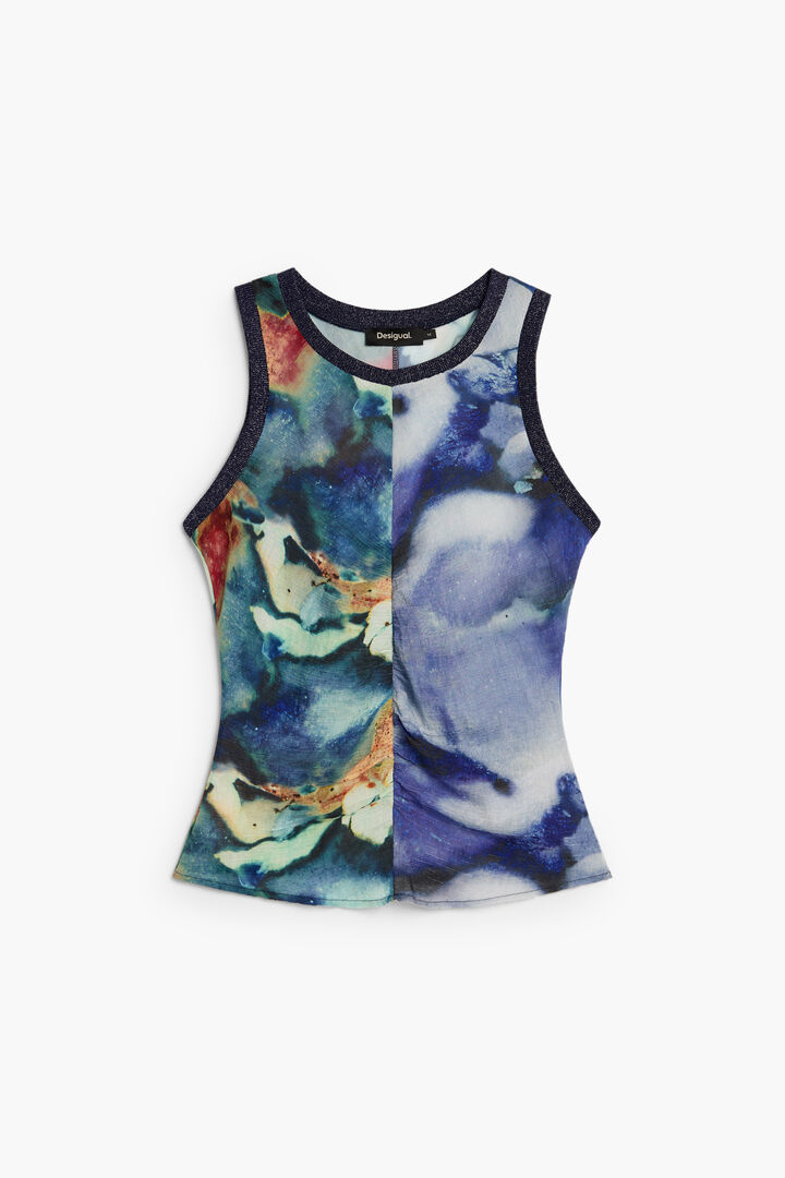 Printed Sleeveless Blouse