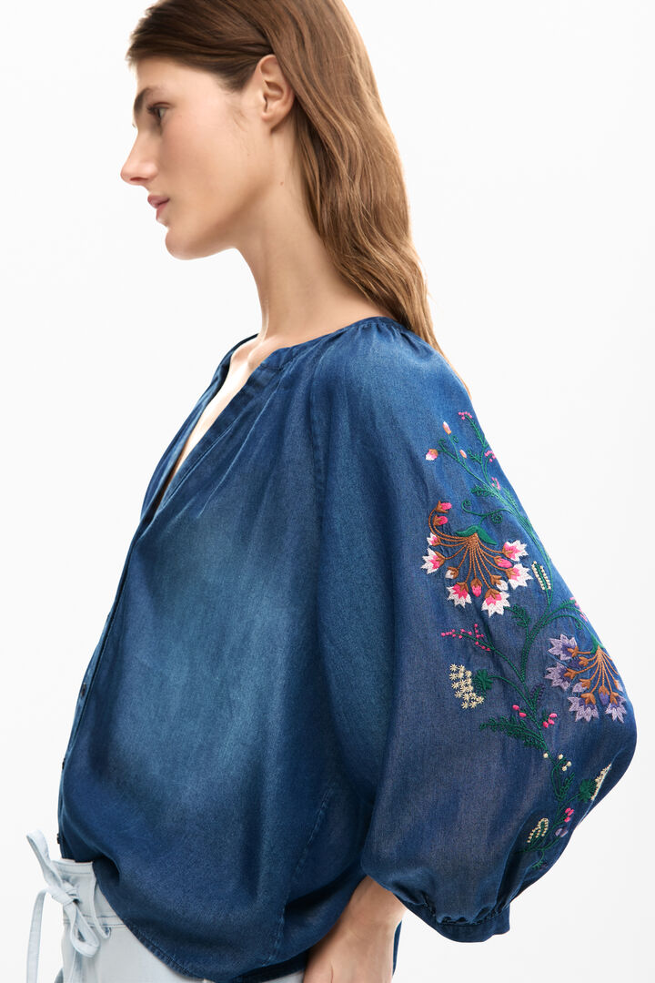 Blouse brod&eacute;e lanterne | Desigual