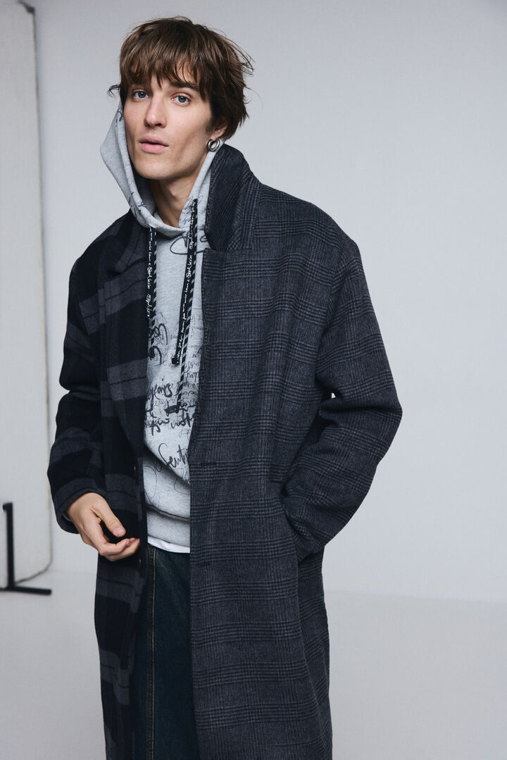 Cappotto bimateriale a quadri | Desigual