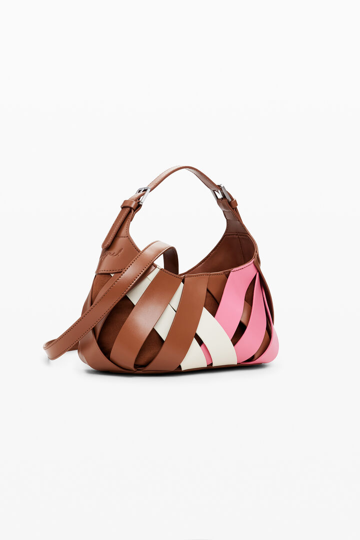Bolso mediano trenzado efecto piel | Desigual