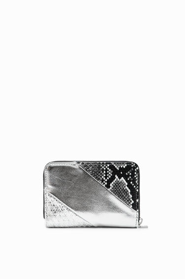Cartera petita patch metal·litzat | Desigual