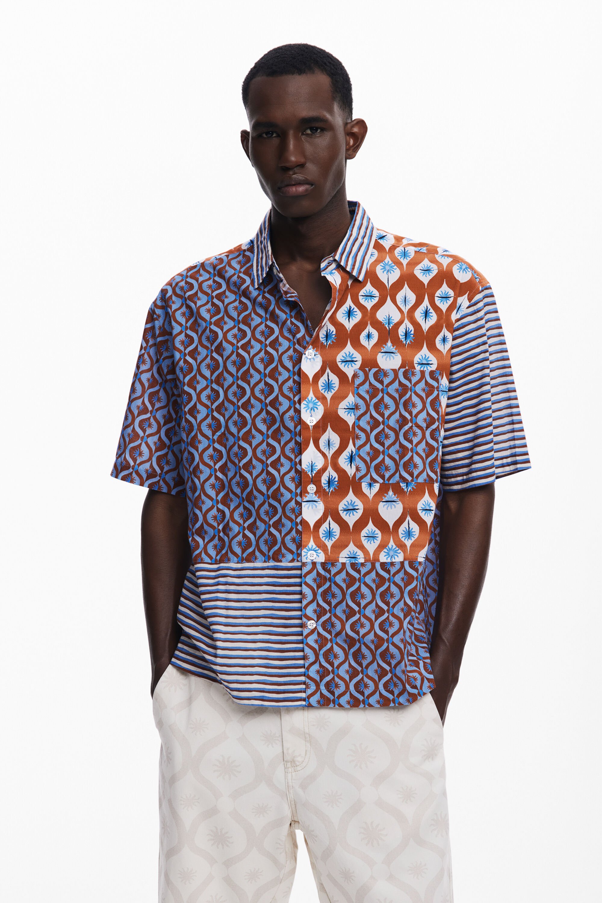 Kortemouwenshirt met zonnen