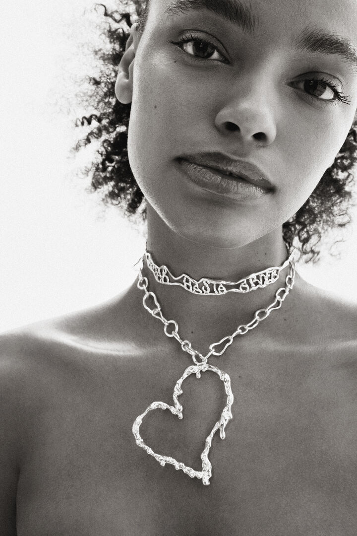 Collar corazón baño oro Zalio | Desigual