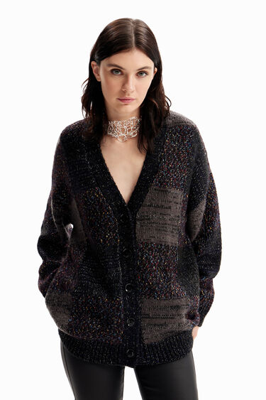 Càrdigan oversize quadres | Desigual