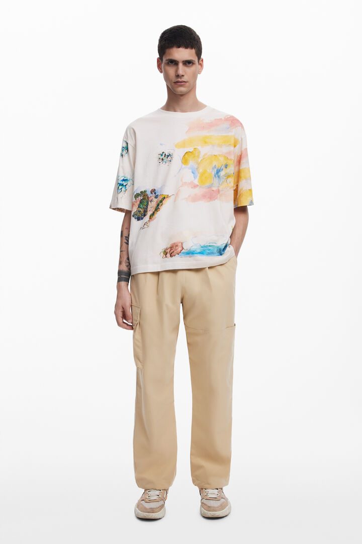Short-sleeve watercolor T-shirt | Desigual
