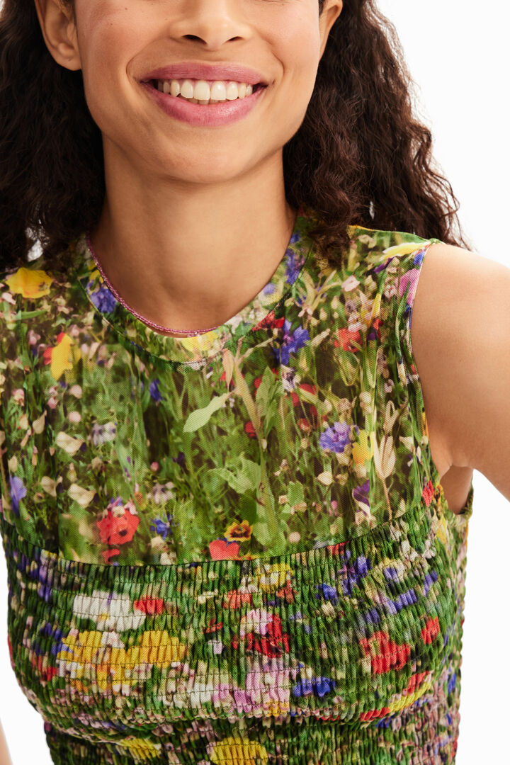 Camiseta corta floral | Desigual