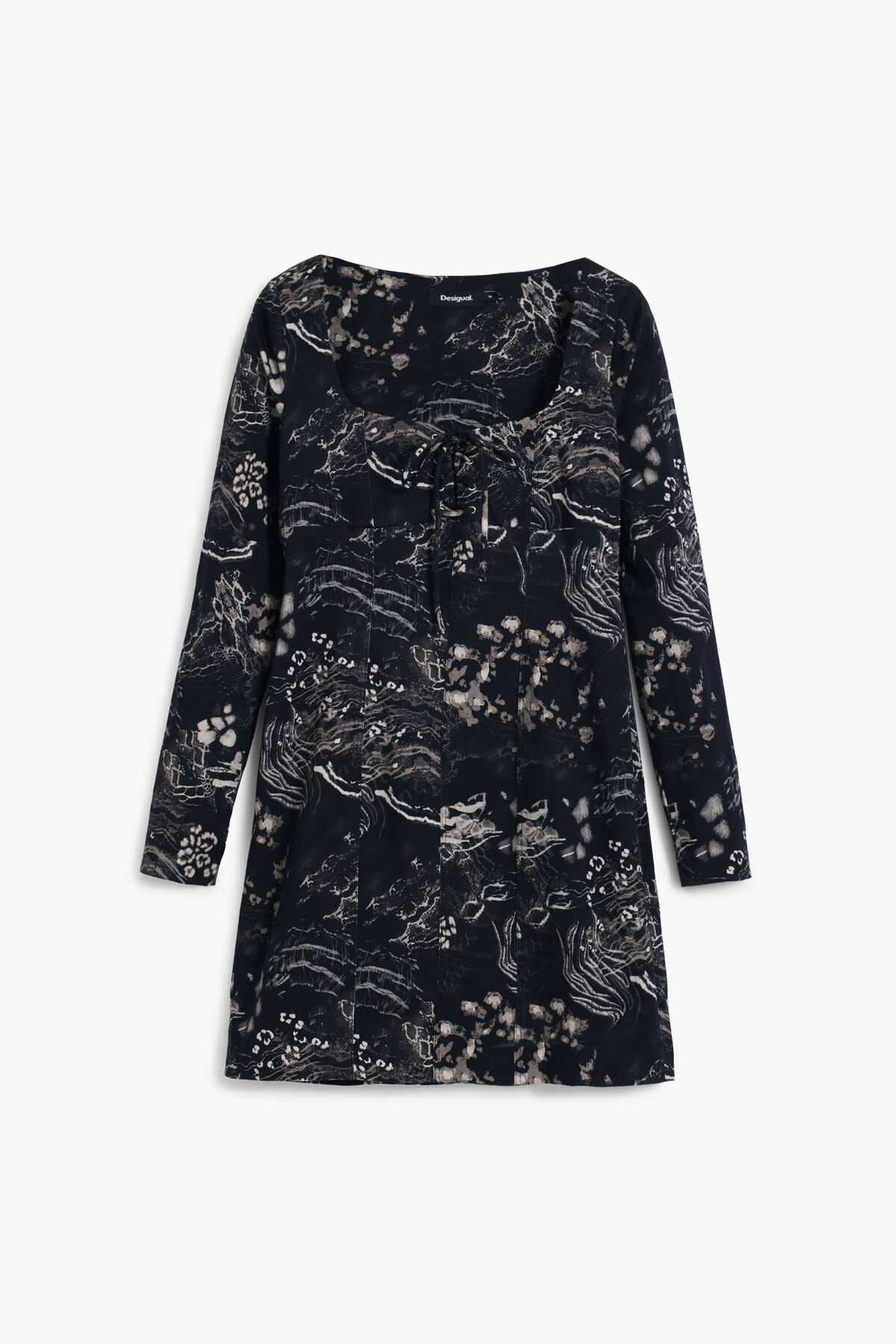 blue dress for baby girl Ava & Yelly Bonded Lace Dress - Black main image 0