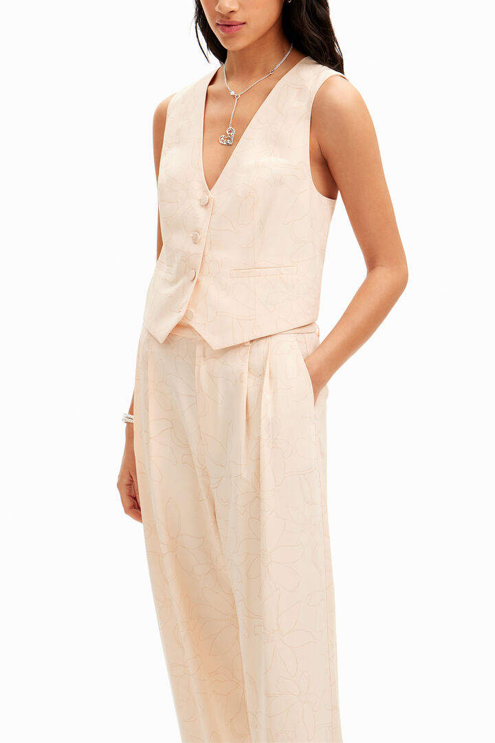 Tailored floral trousers | Desigual