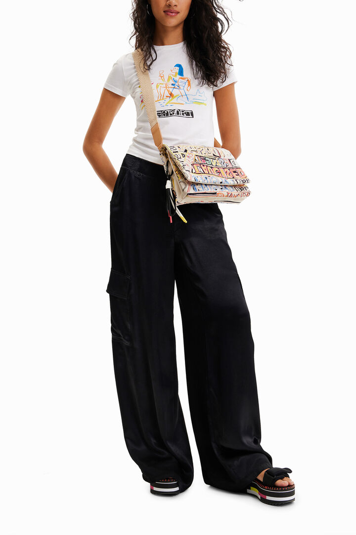 Midsize lettering messenger bag | Desigual