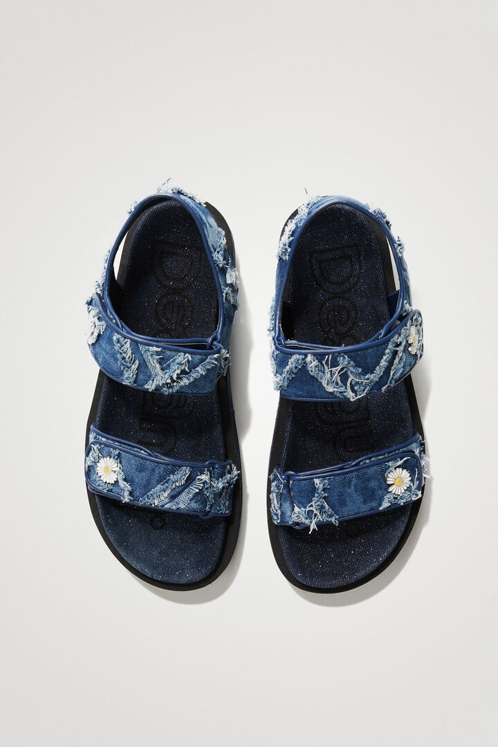 Sandales en denim avec Velcro | Desigual