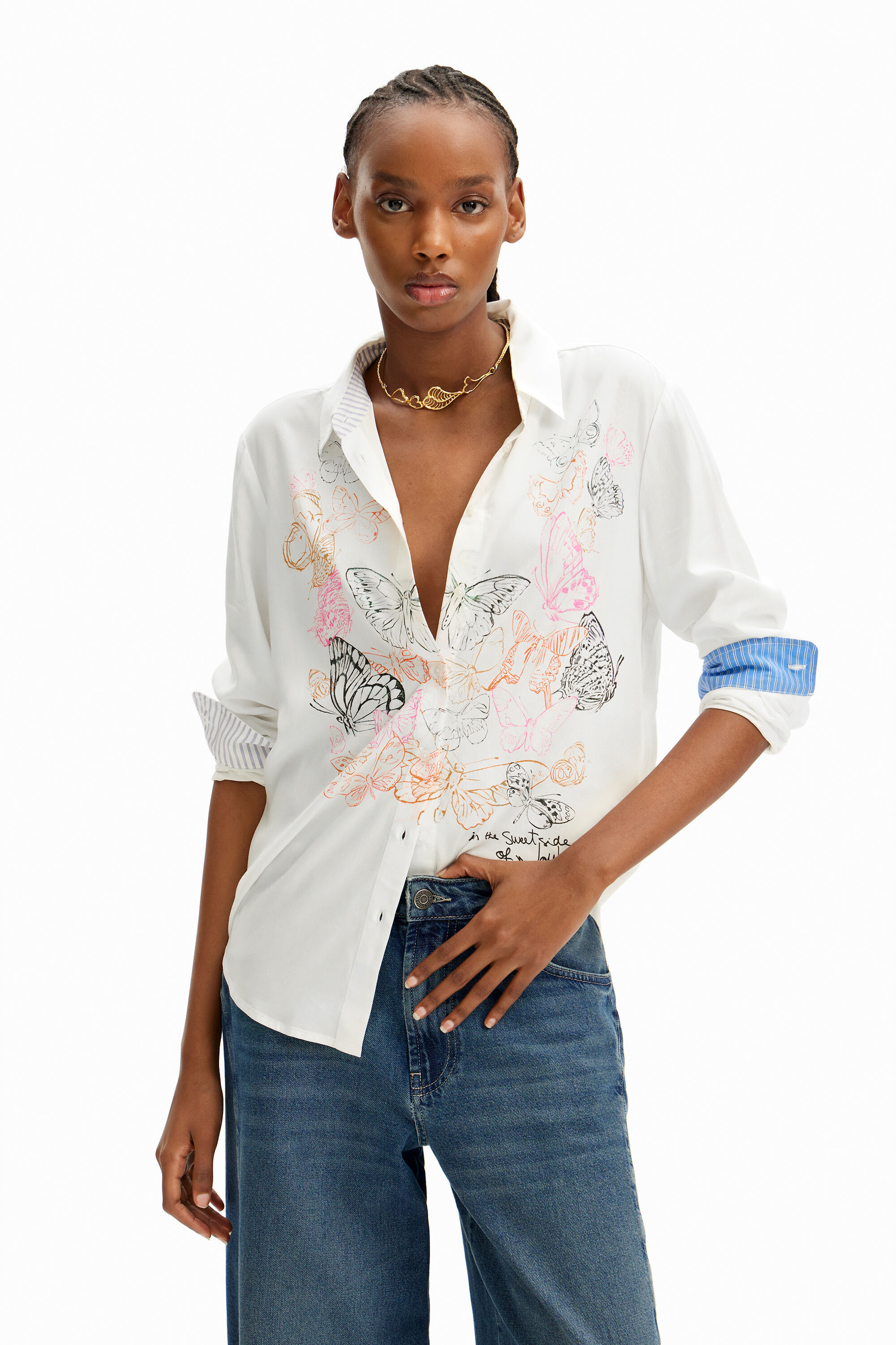 Desigual Camicia leggera farfalle