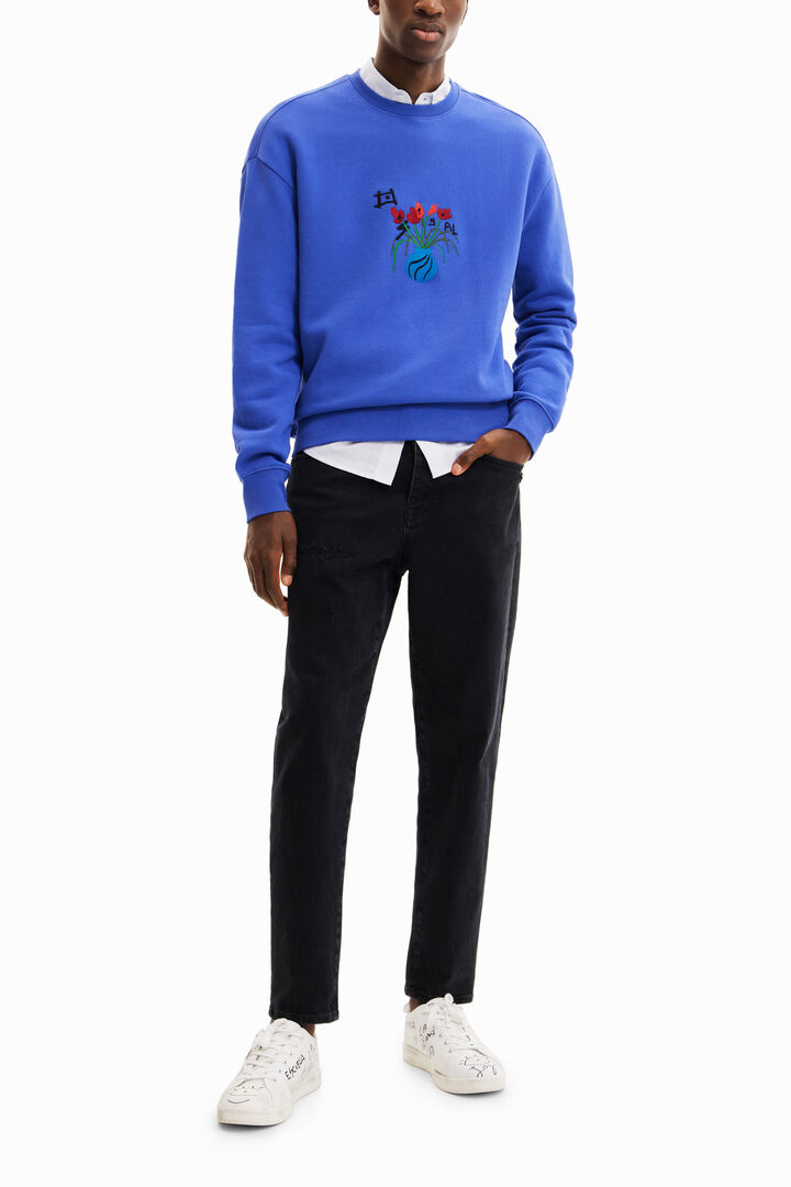 Sudadera bordado flor | Desigual