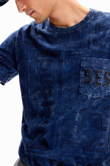 Camiseta logos tejido lavado | Desigual