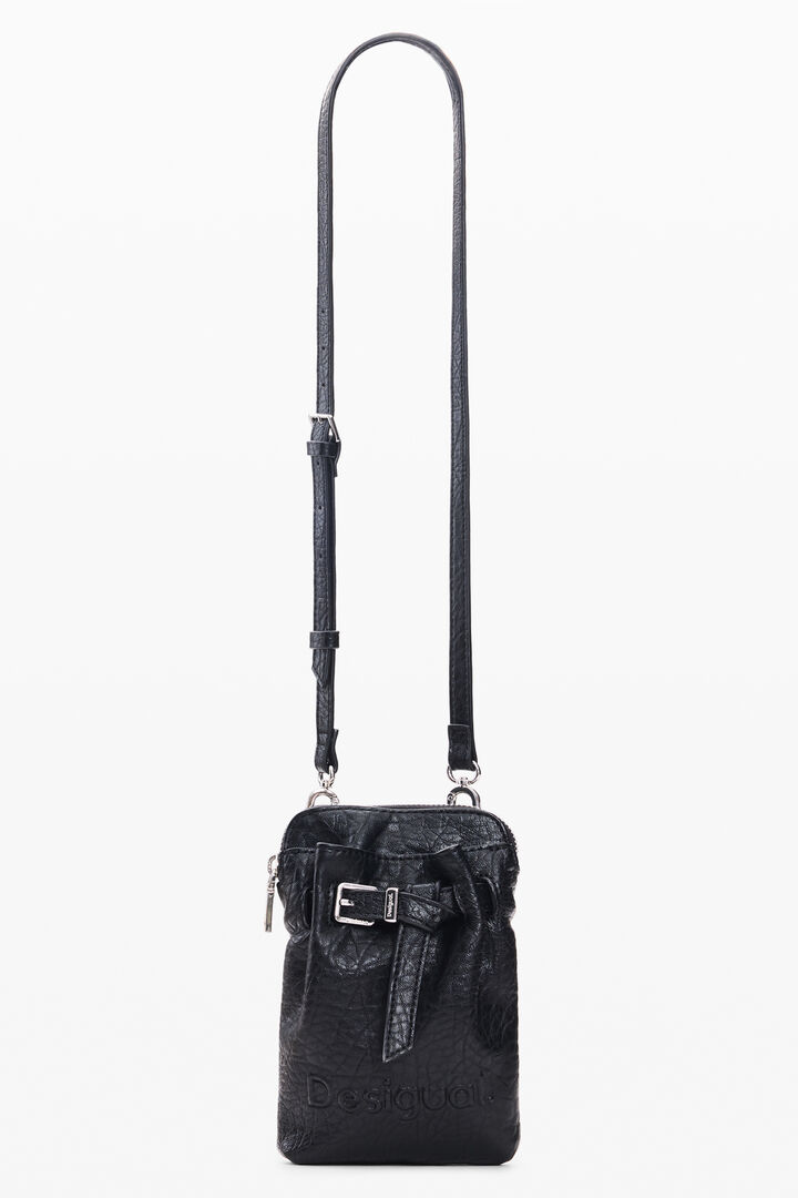 Faux leather phone holder