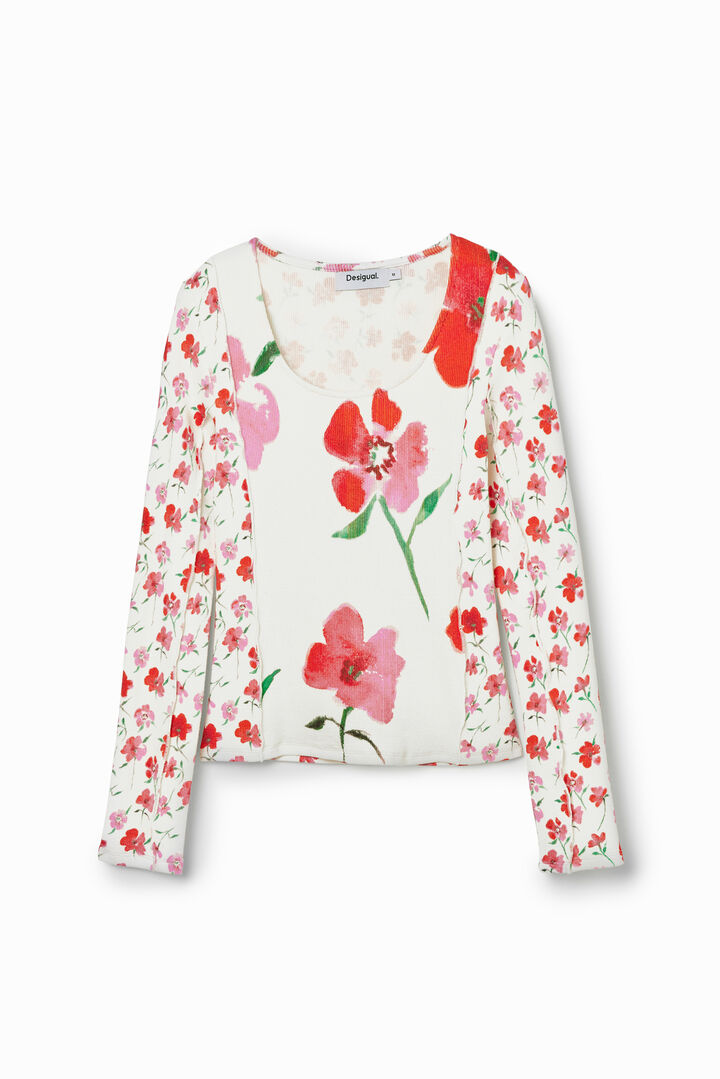 T-shirt patchwork fleurs | Desigual