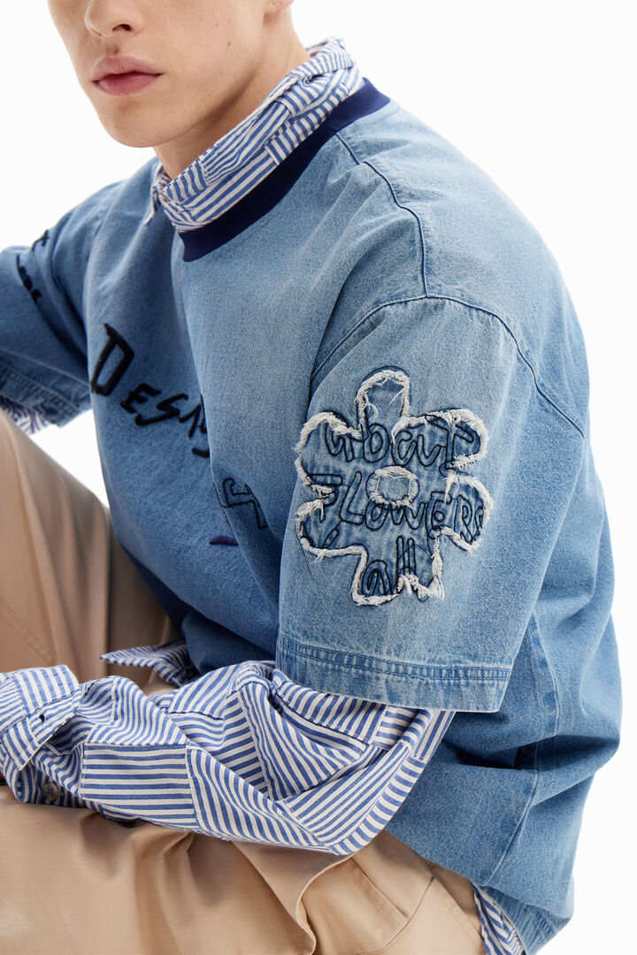 Short-sleeve denim T-shirt | Desigual