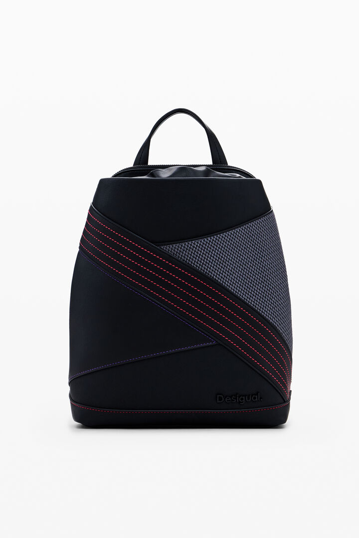 Medium backpack with topstitching