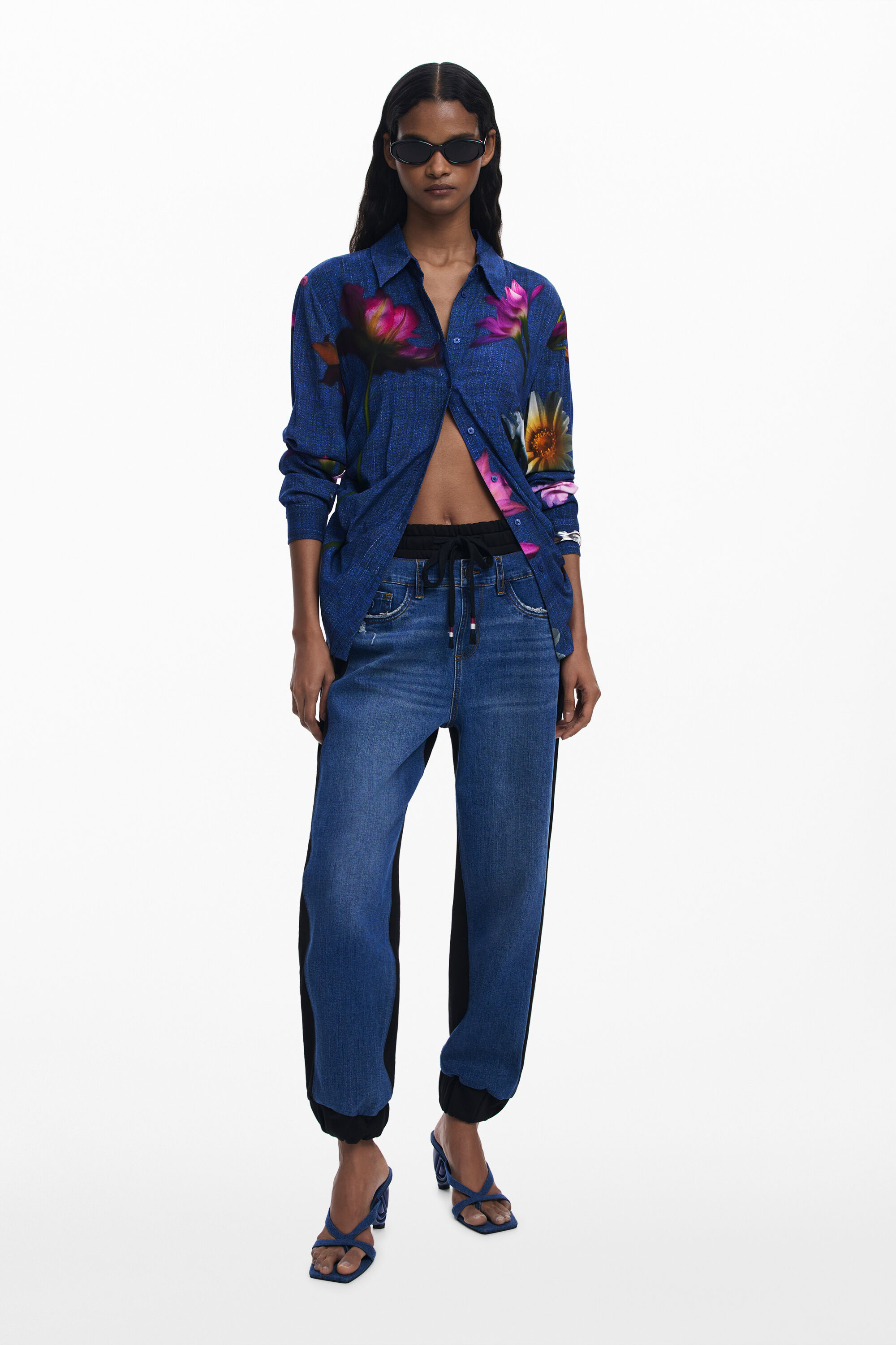 Jean jogger contraste - Desigual - Modalova