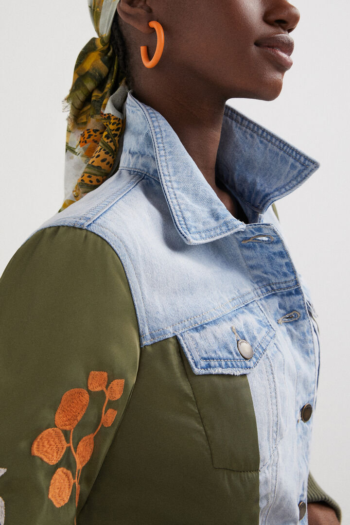 Hybrid denim bomber jacket | Desigual