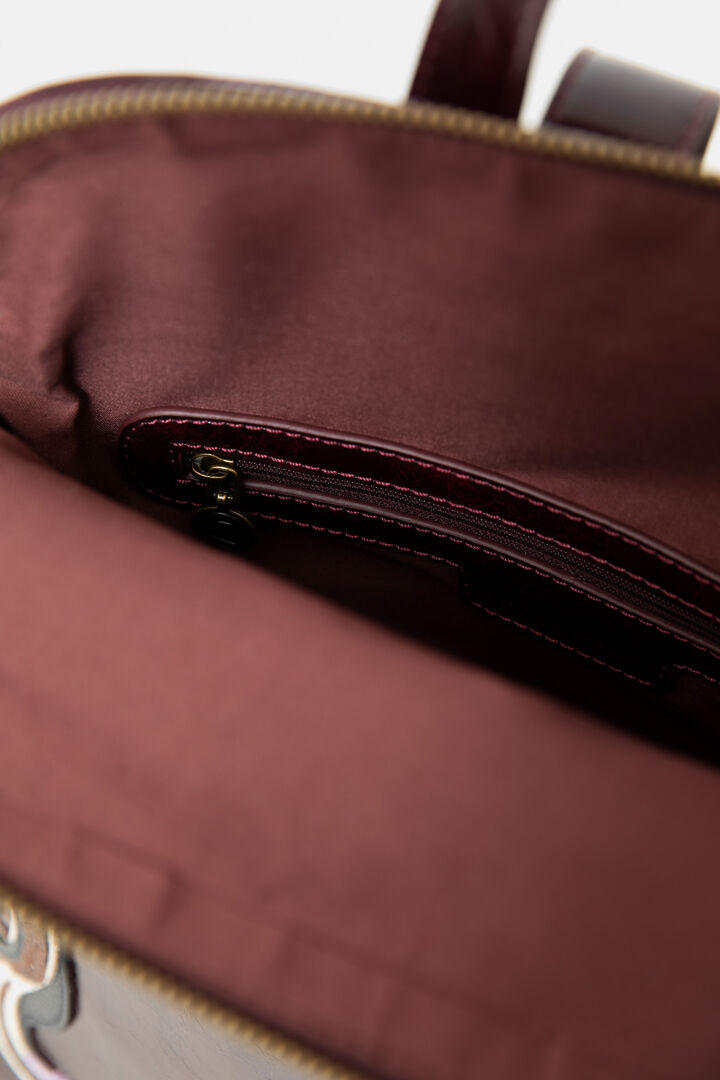 Zaino quadrato in similpelle ricamata | Desigual