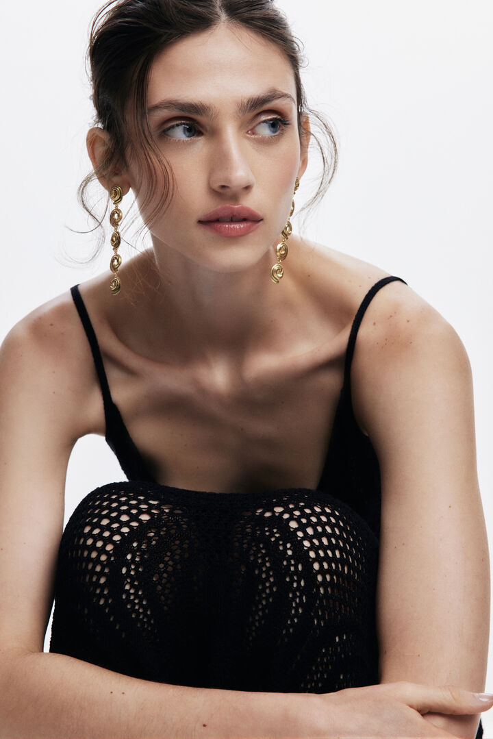 Cascade spiral earrings gold-plated Zalio | Desigual