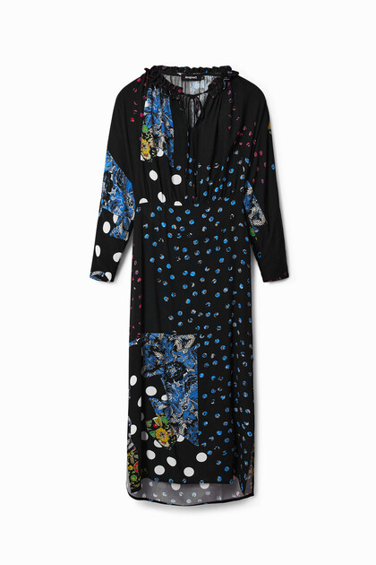 Vestido midi topos