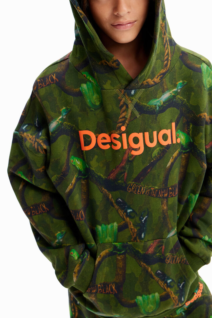 Sudadera capucha camuflaje | Desigual