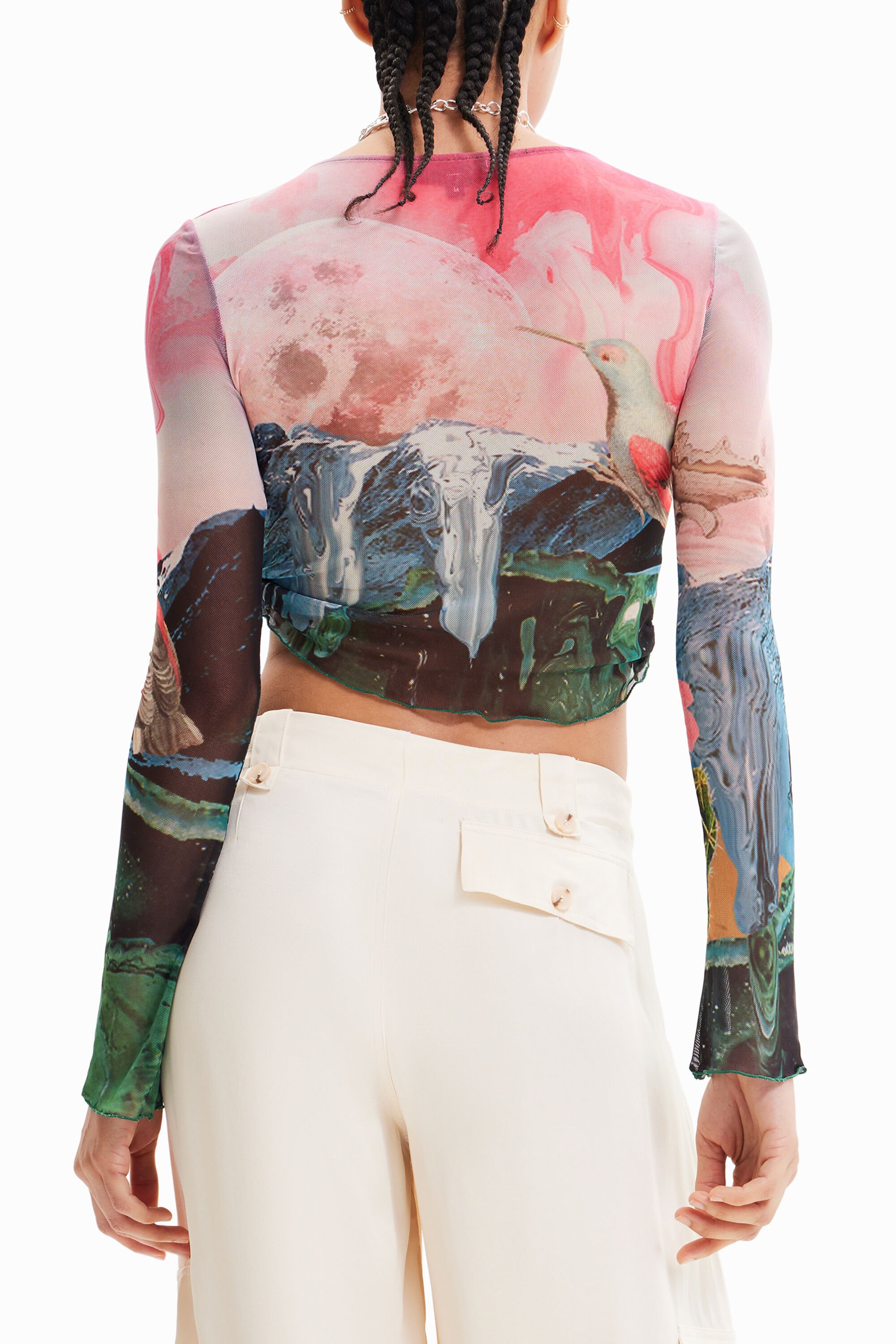 Desigual Short Slim Fantasy T-shirt In Red