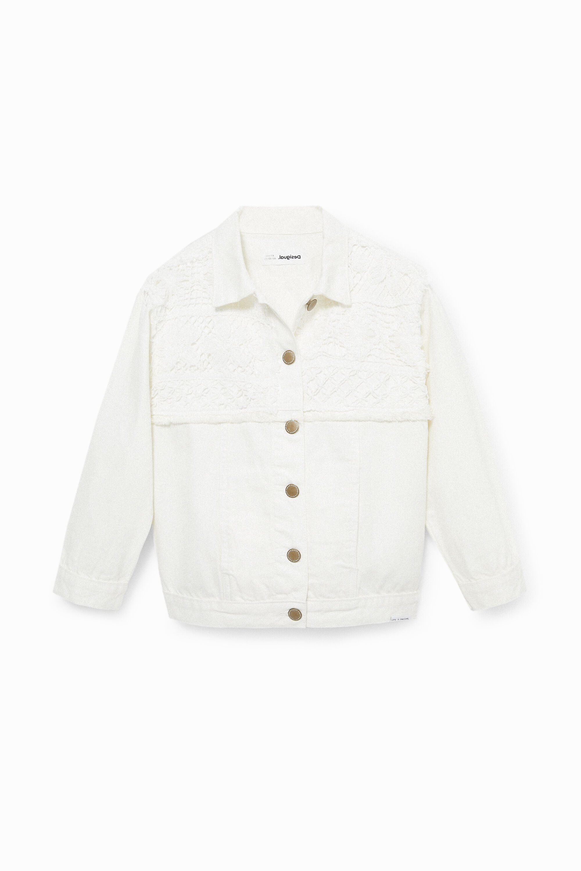 blouson en jean crochet