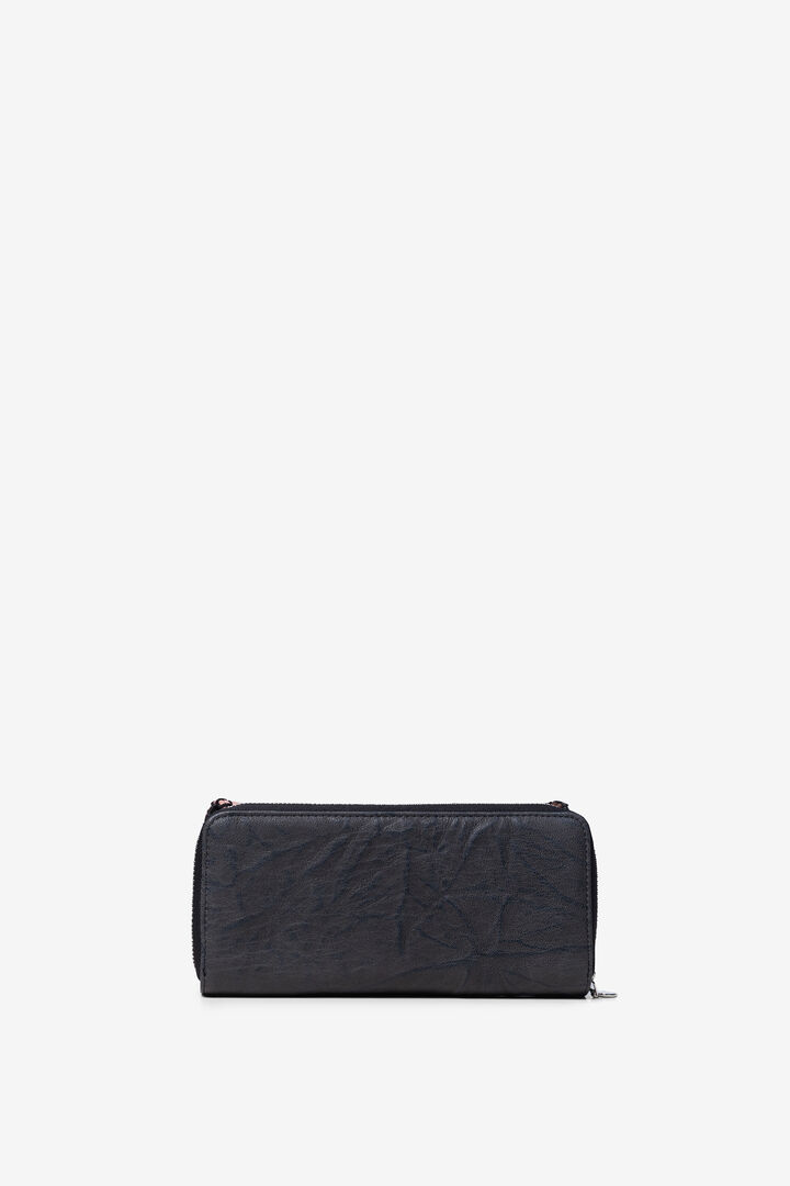 Rectangular coloured leather patch coin purse | Desigual