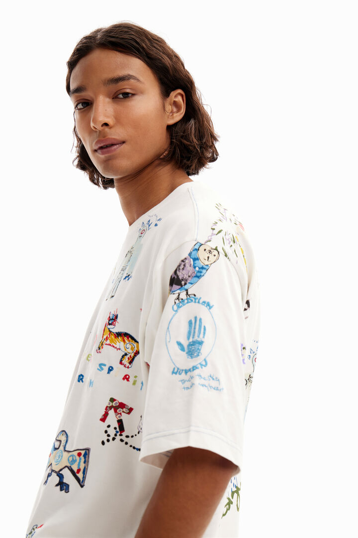 Short-sleeved animal t-shirt. | Desigual