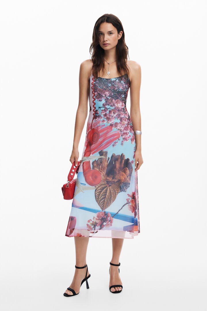 Vestido midi estampado M. Christian Lacroix