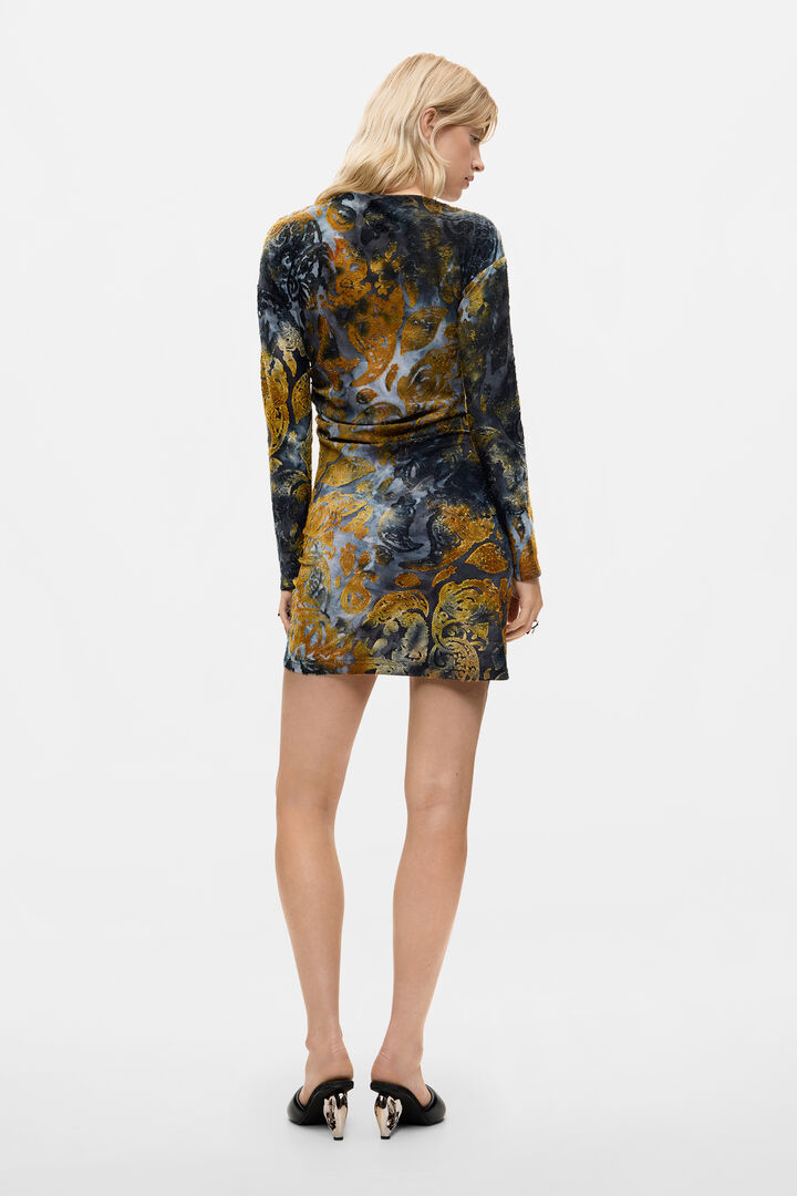 Flocked short dress